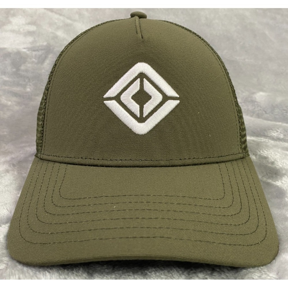 Rivian Automotive Compass Snapback Hat Men OSFA Olive Green Mesh Trucker Cap